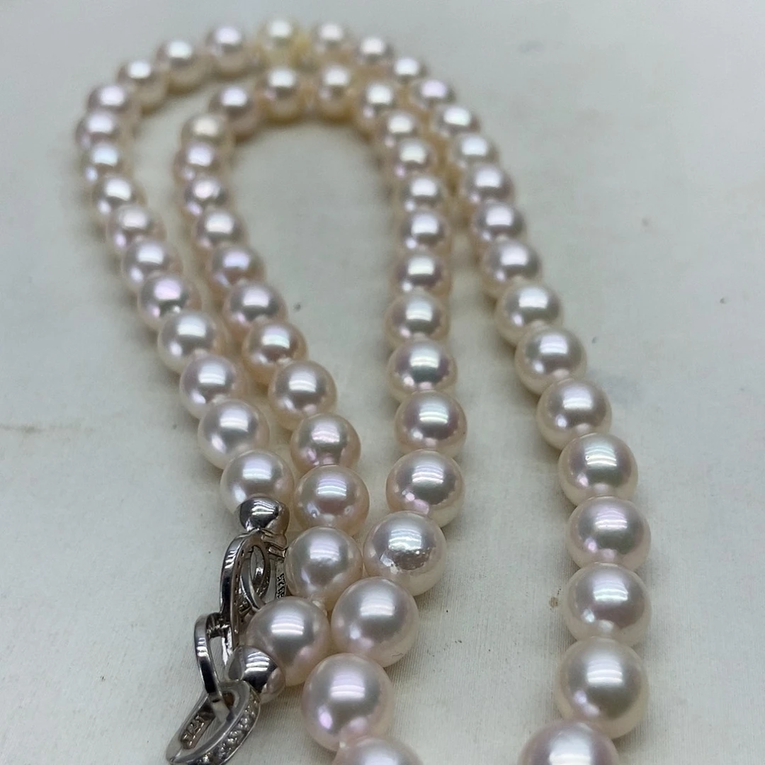 海水珍珠银S925镶嵌项链