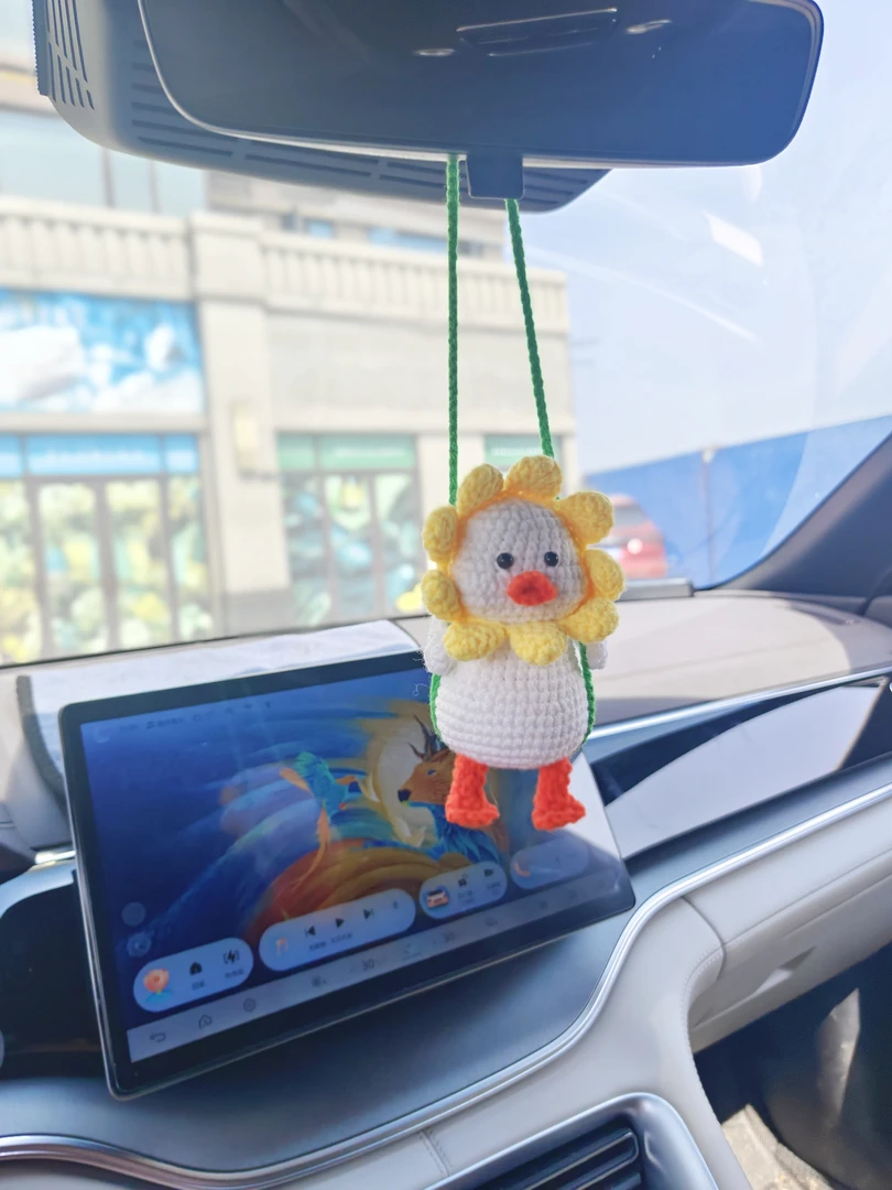 手工编织可爱秋千鸭福袋兔玩偶