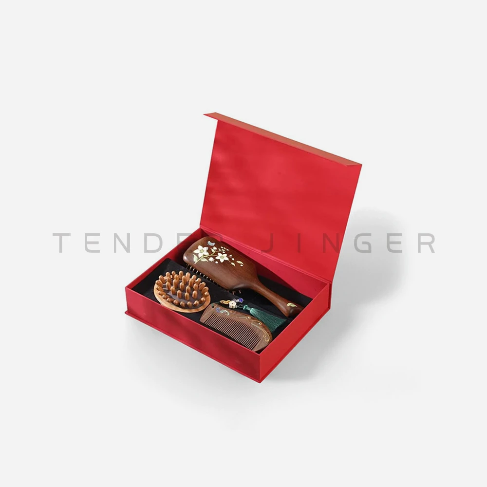 Tender Jinger丨檀木气垫梳按摩梳礼盒生日礼物女生FS57306