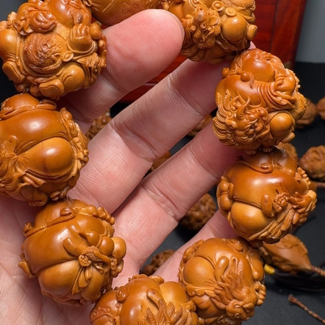 一***喽橄榄核手串/手链财神