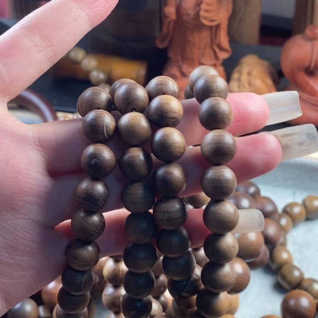 手串/手链檀香木虎皮纹0809奶香瑕疵