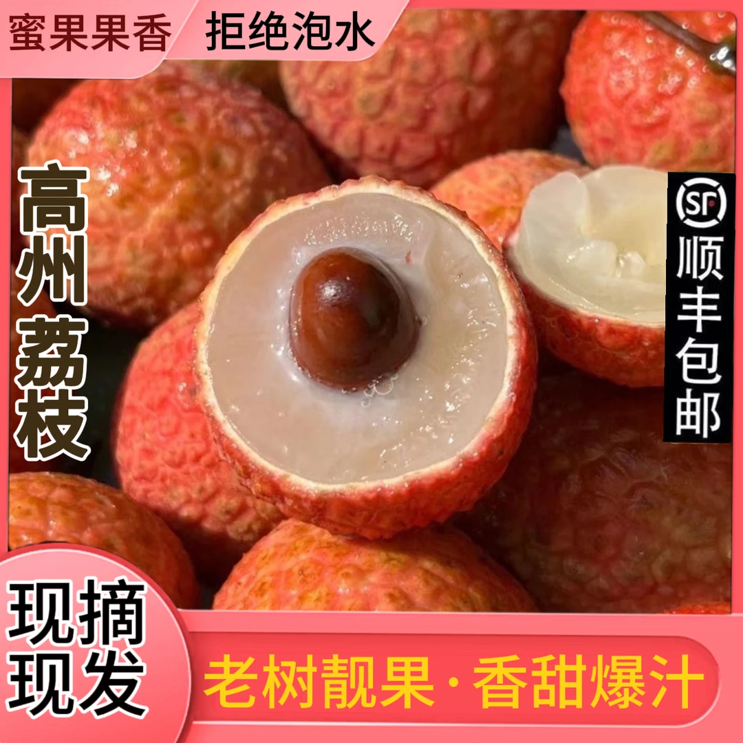 广东茂名高州白糖罂荔枝果园现摘直发新鲜荔枝孕妇水果礼盒批发