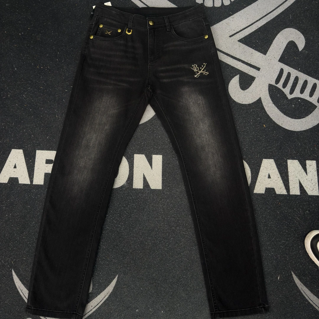 【DA双刀】DAH1633022夏季新款男士修身小直筒百搭高端日系牛仔裤