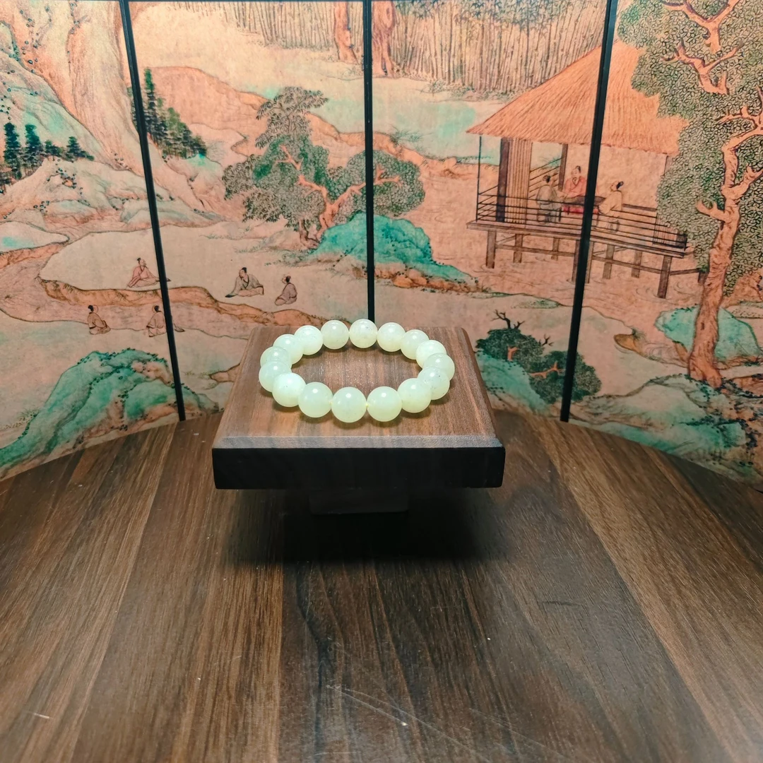 T和田玉圆珠手串（卡12）1848