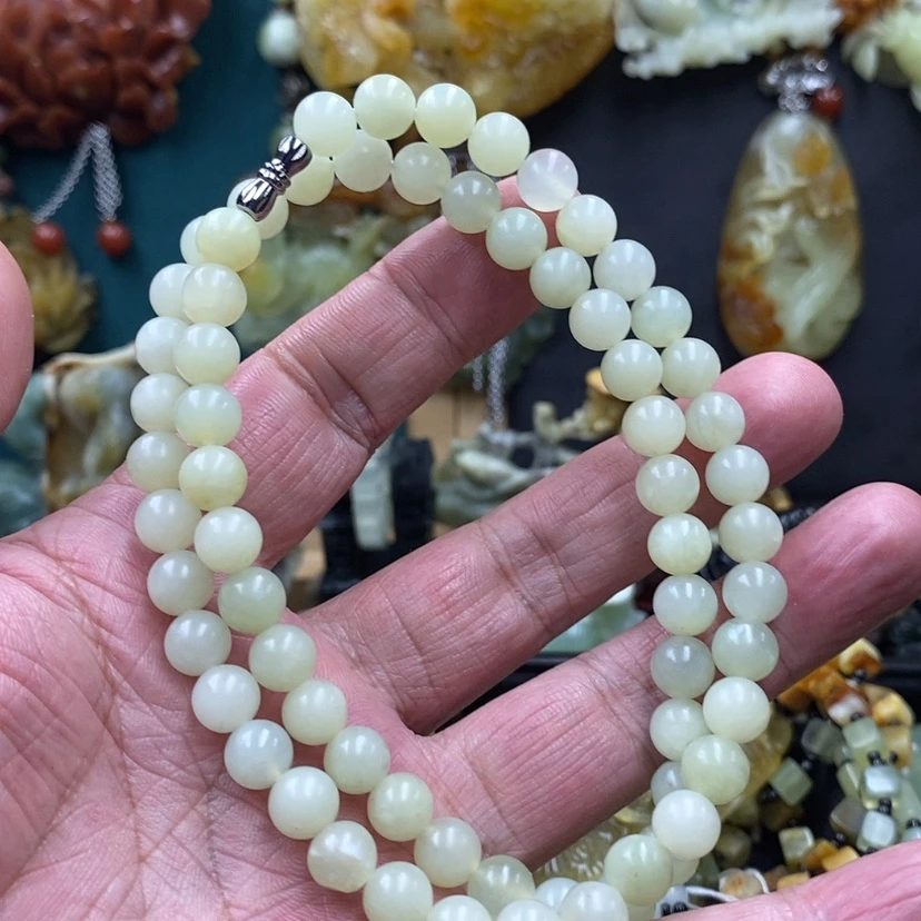 【闪购商品】蛇纹石玉项链未镶嵌