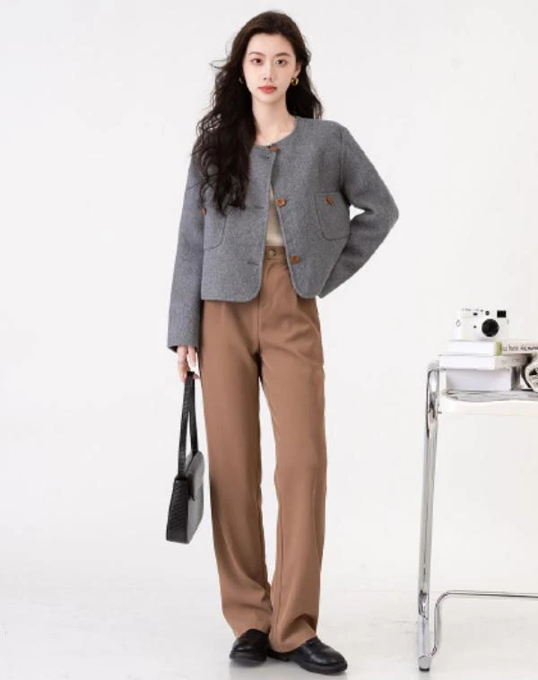 H090H084短款毛呢外套