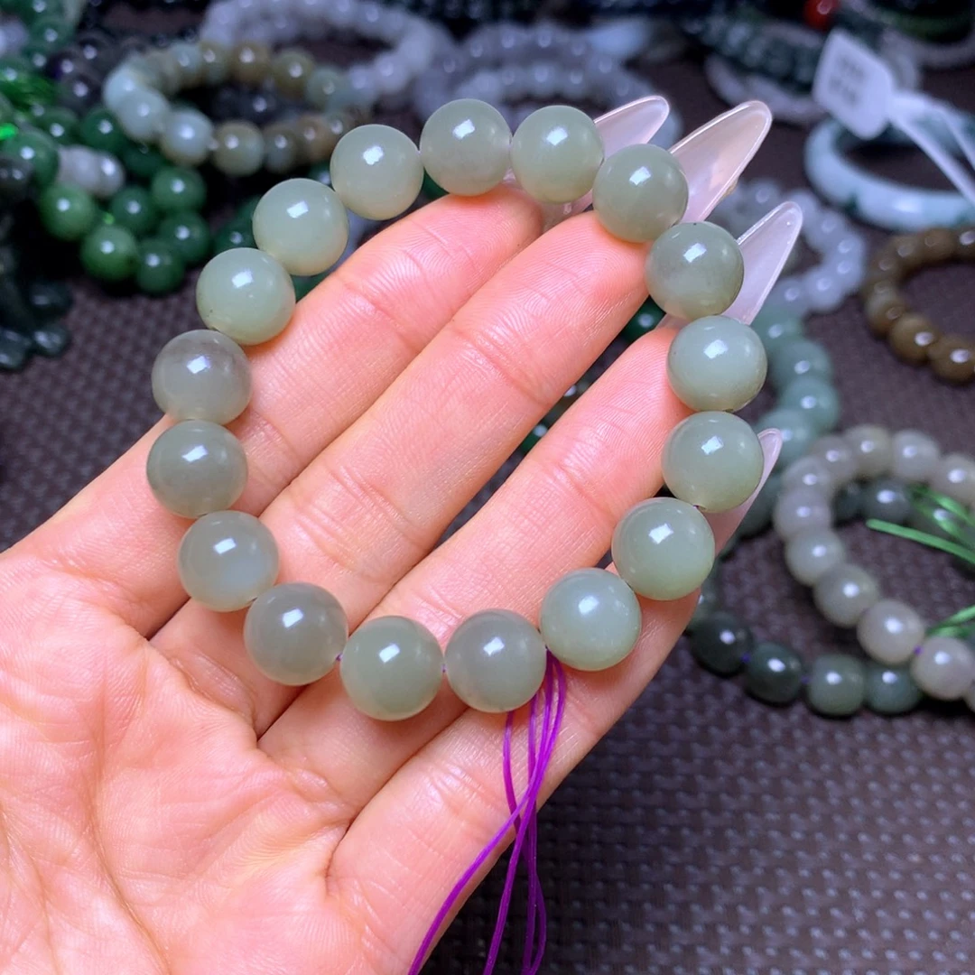 和田玉未镶嵌手串卡11