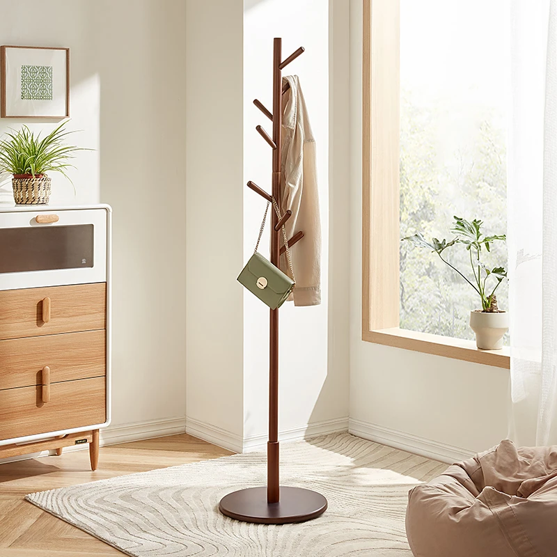 QY全友家居简约风置物架卧室衣服架落地式挂衣架衣帽架DX115061