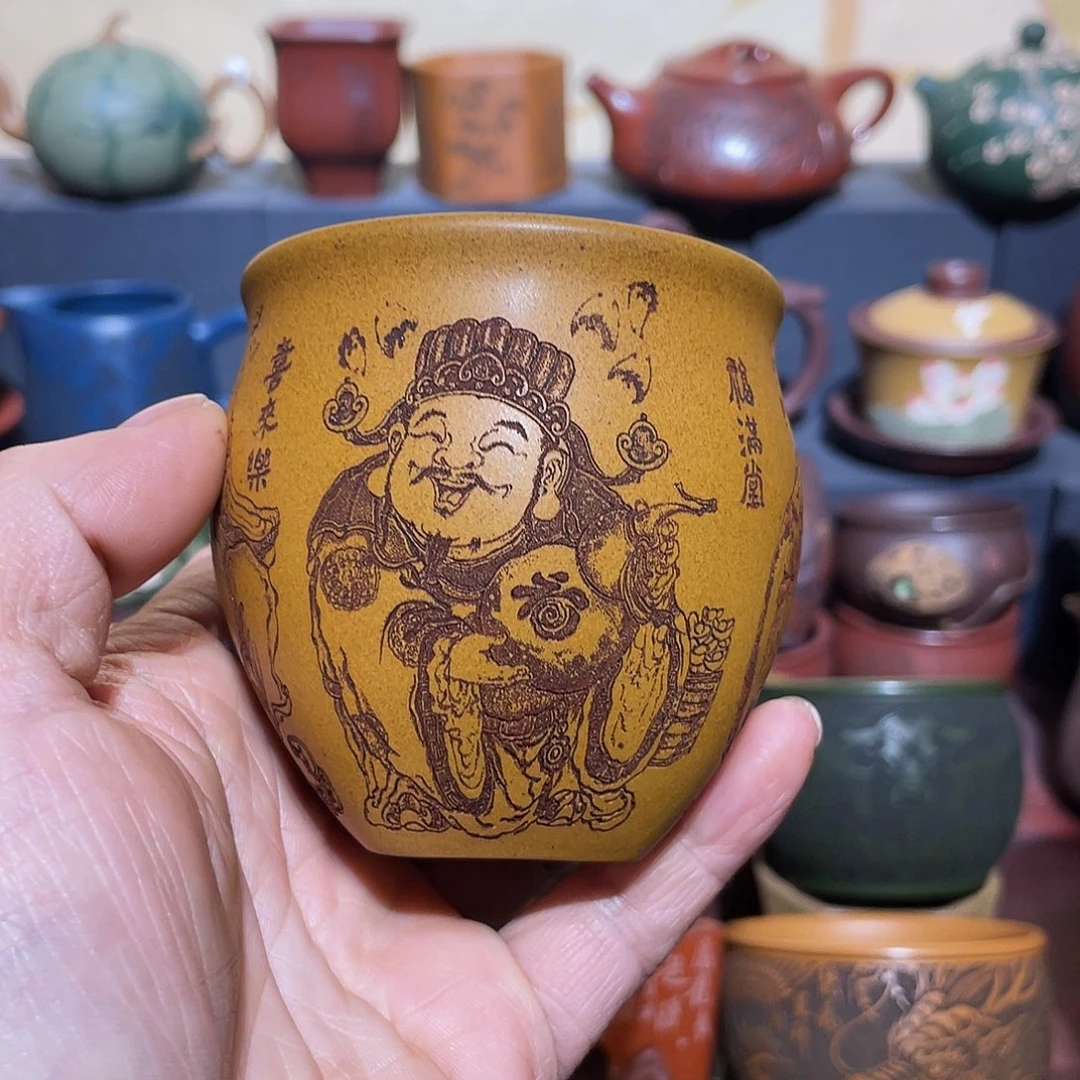 原矿紫砂手工主人杯