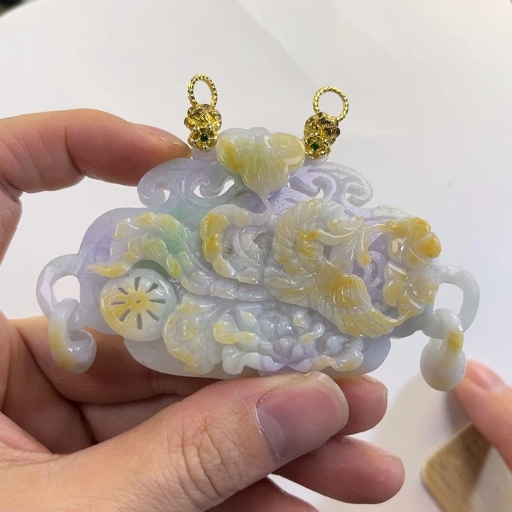 翡翠吊坠(赠链)未镶嵌代编织