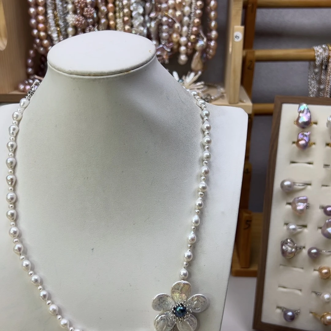 浅***笑手绳合金淡水珍珠