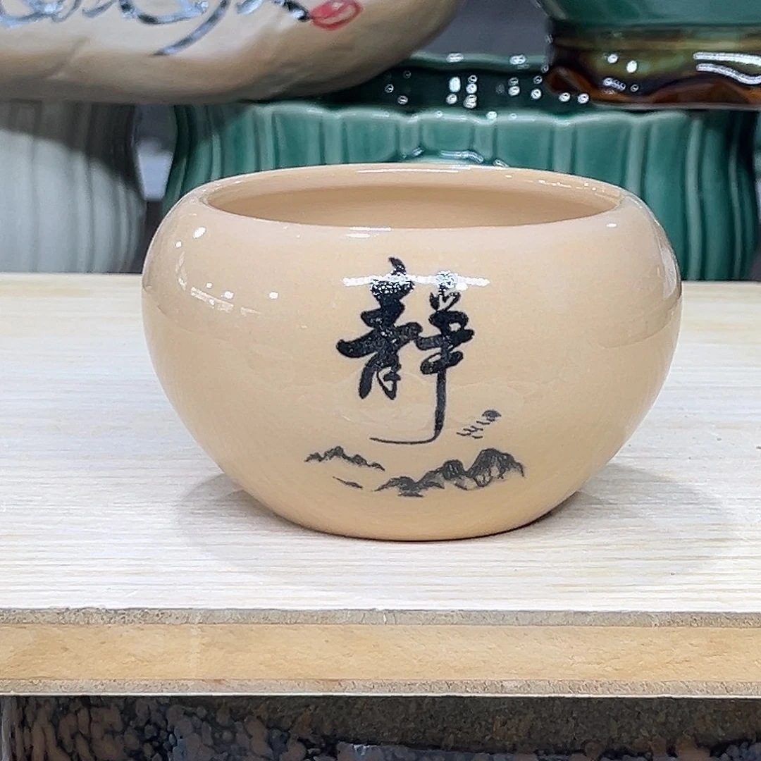 陶瓷绿植多肉微瑕花盆口径8*7
