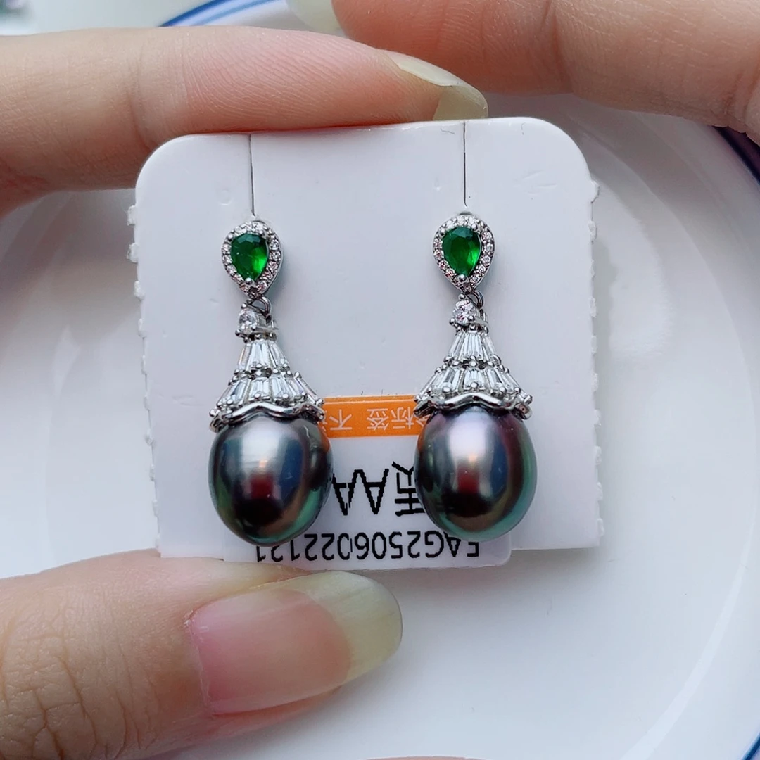 耳饰海水珍珠银S925镶嵌w105