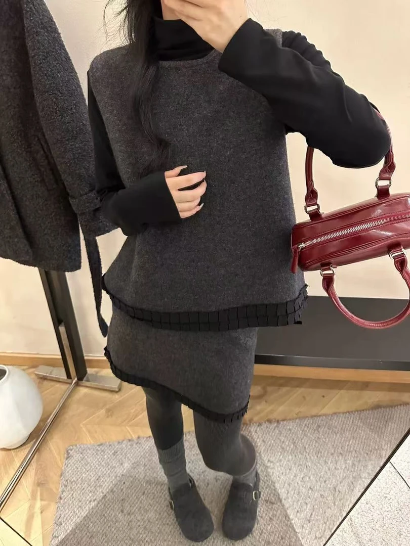 裙长38马甲38    6020【沐兮春里】三件套