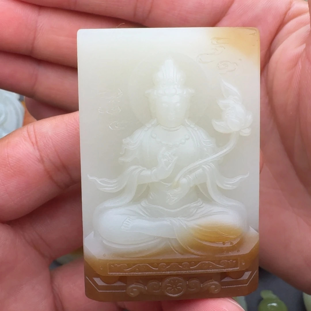 等***来和田玉（糖玉）未镶嵌颈饰