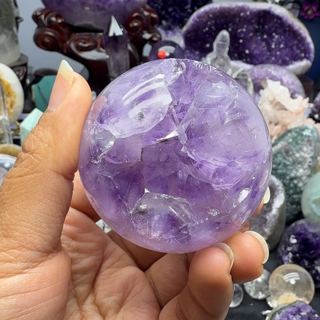 摆件紫晶未镶嵌紫色