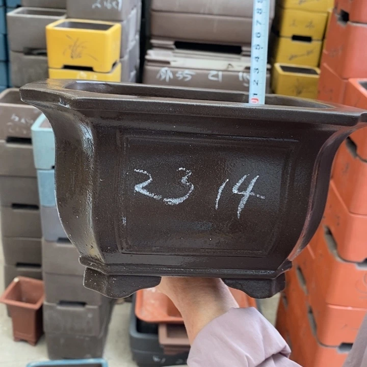 紫砂花盆自己做了