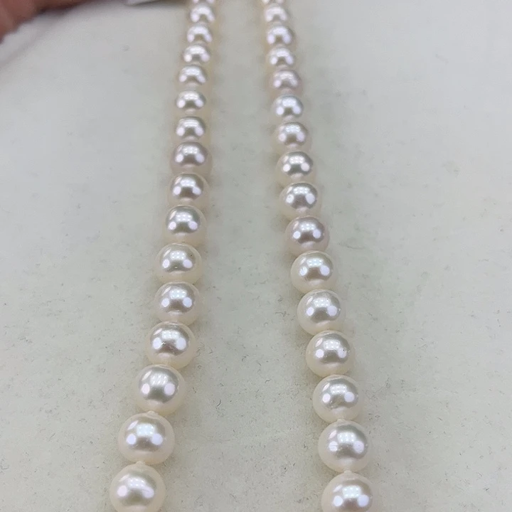 淡水珍珠颈饰银S925镶嵌卡8炫彩