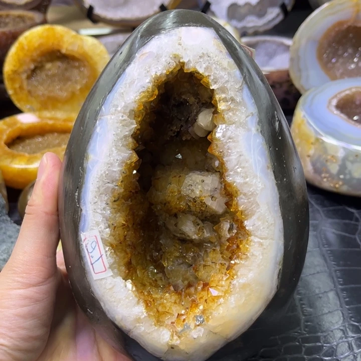 未镶嵌发饰水晶高货黄晶蛋