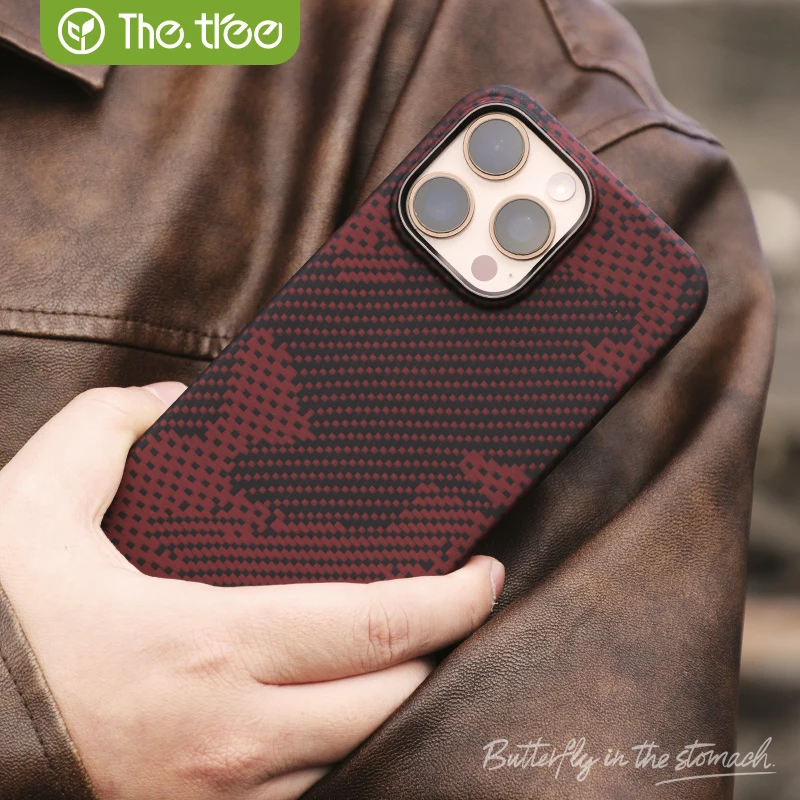 适用于苹果iphone16promax手机壳凯夫拉超薄15防摔碳纤维纹保护壳