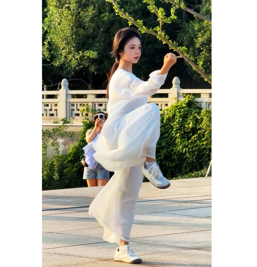 《马小瑞专属》新中式穿搭国风女子棉麻盘扣衬衫阔腿裤套装盗图必究