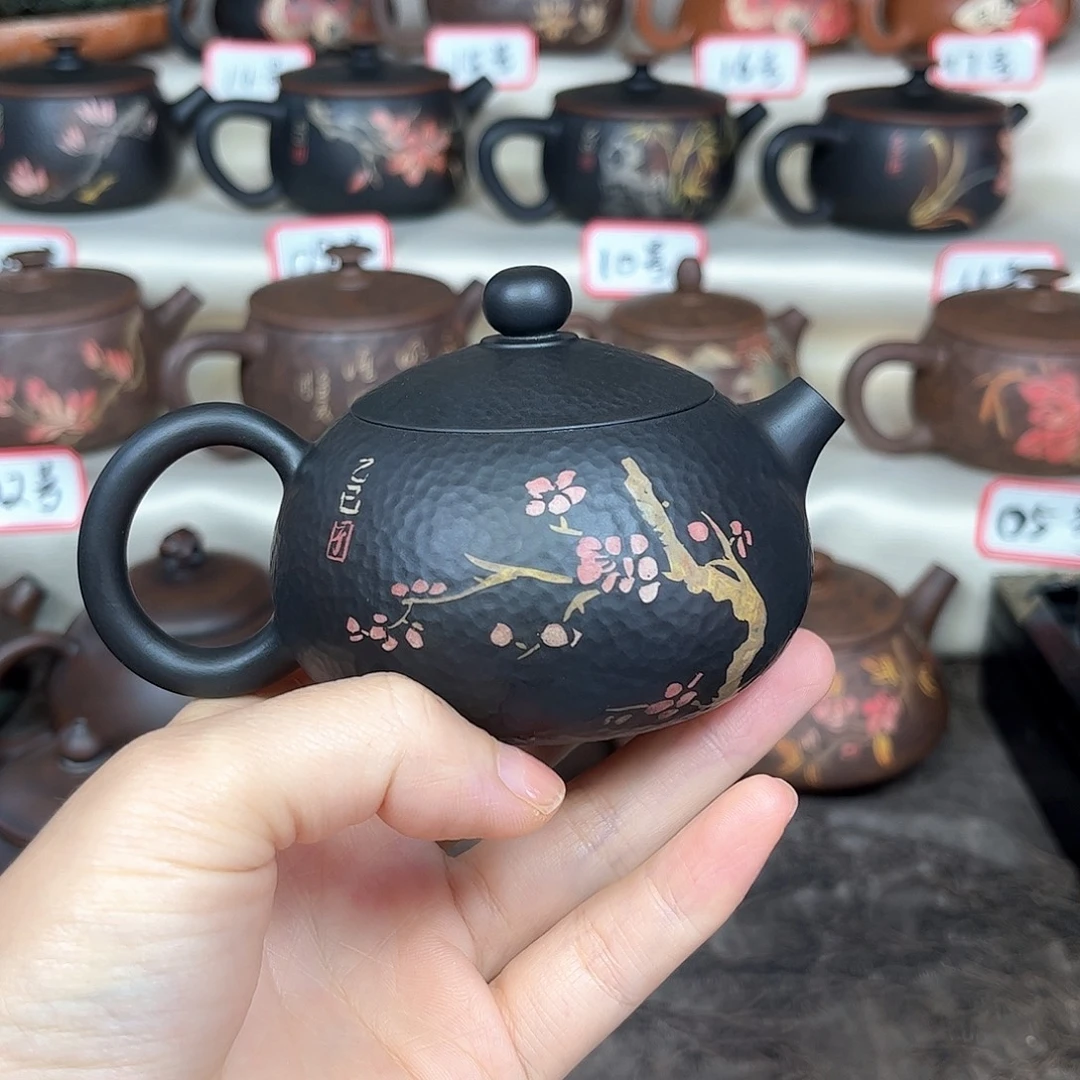 虎***威130毫升微微瑕纯手工锤纹刻填