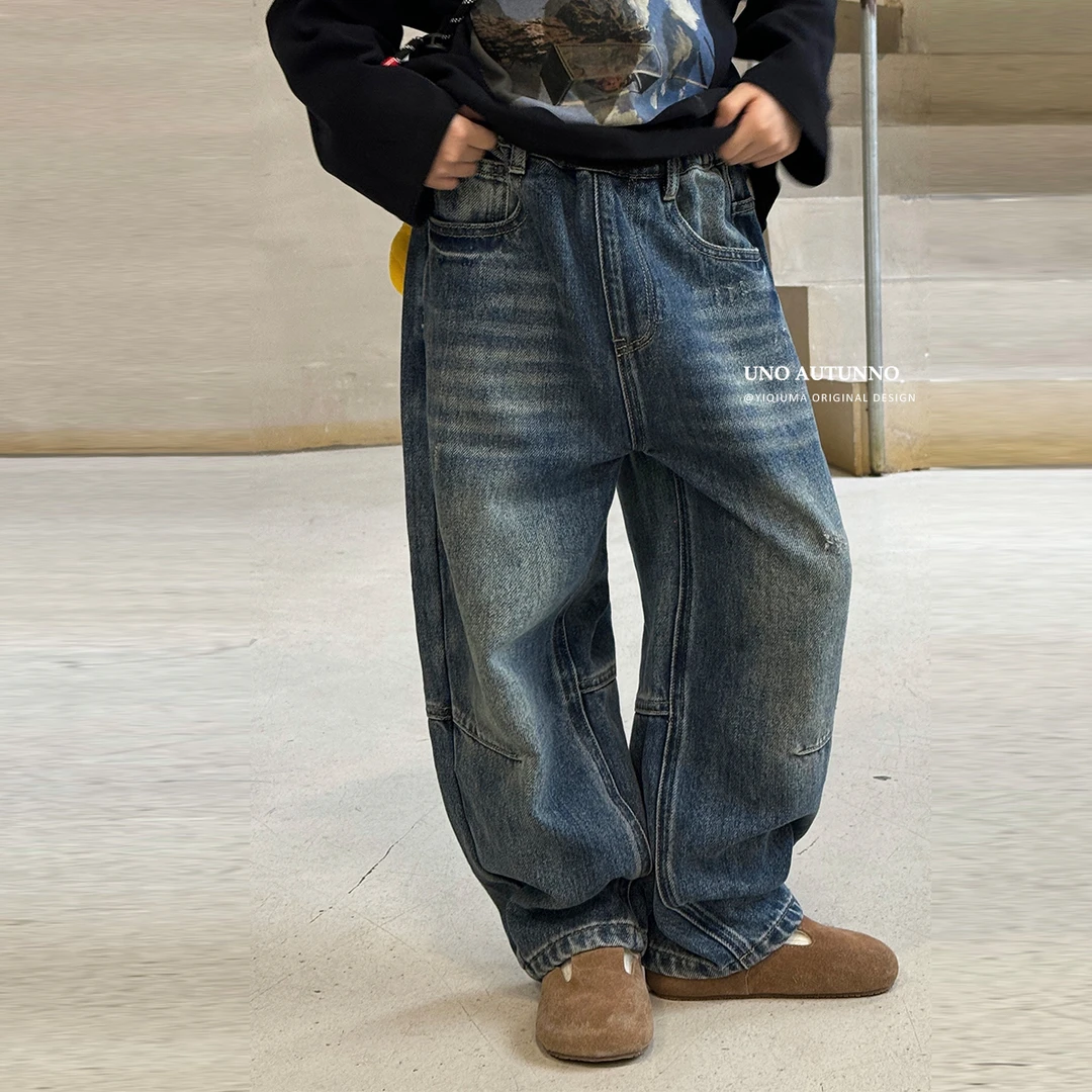 现货「UNO AUTUNNO」【解构织语】水洗牛仔女中大童牛仔裤GQ1942