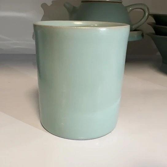 瓷片直筒杯手工带款二级