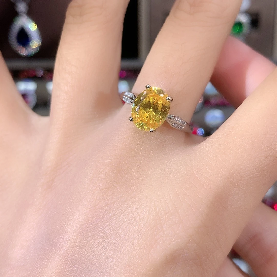 银S925镶嵌戒指碧玺白810