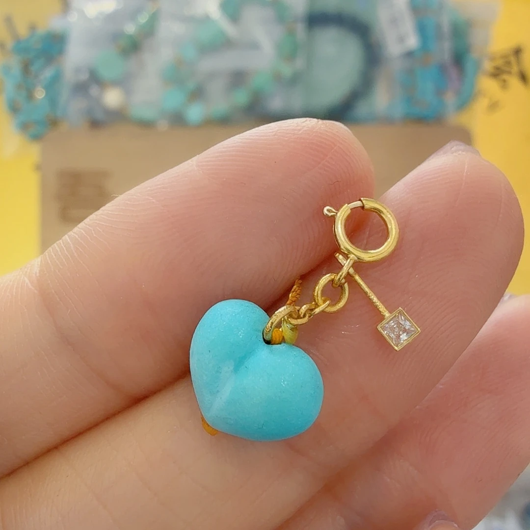 绿松石18K金镶嵌珠宝奇石