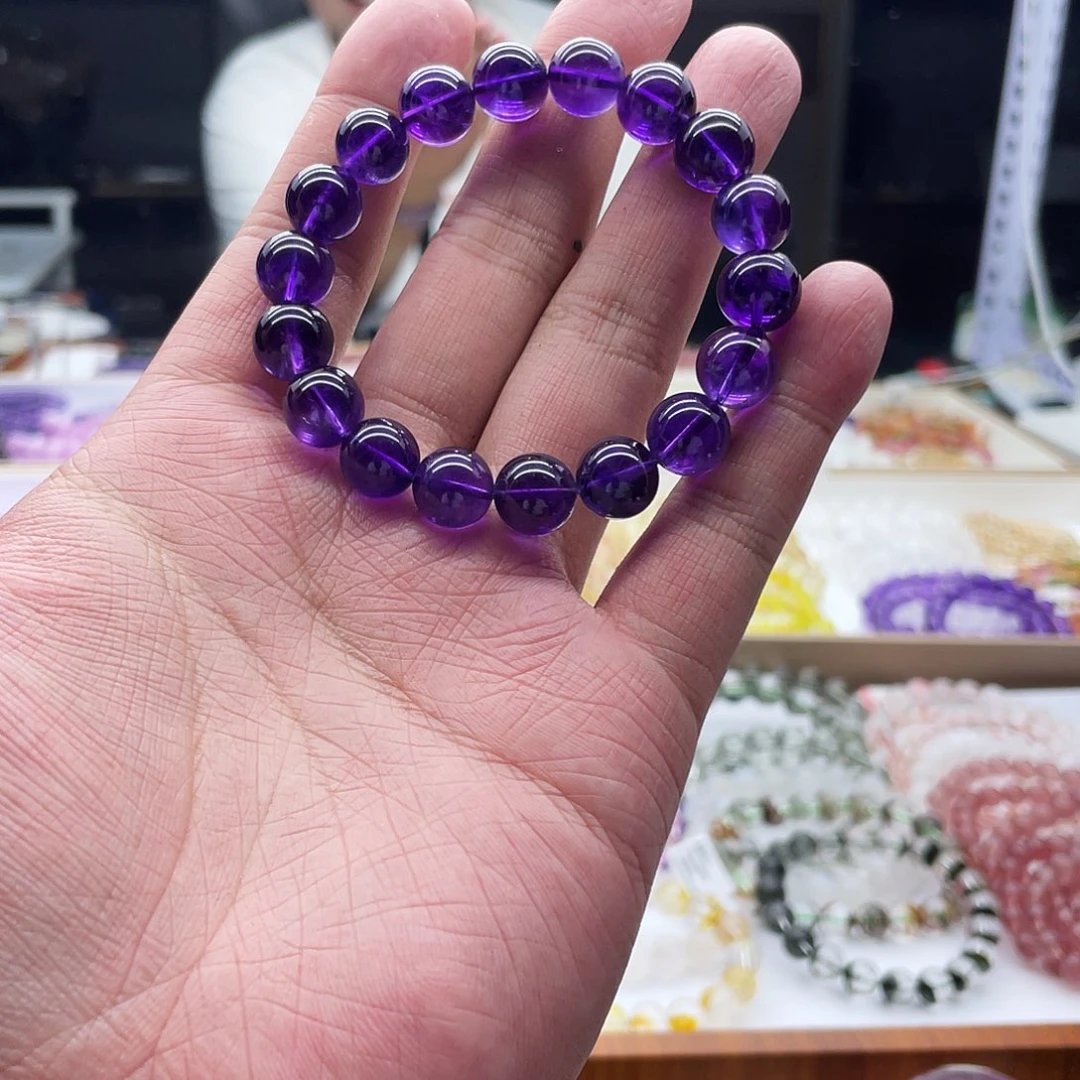 未镶嵌手链水晶乌拉圭11mm紫水晶