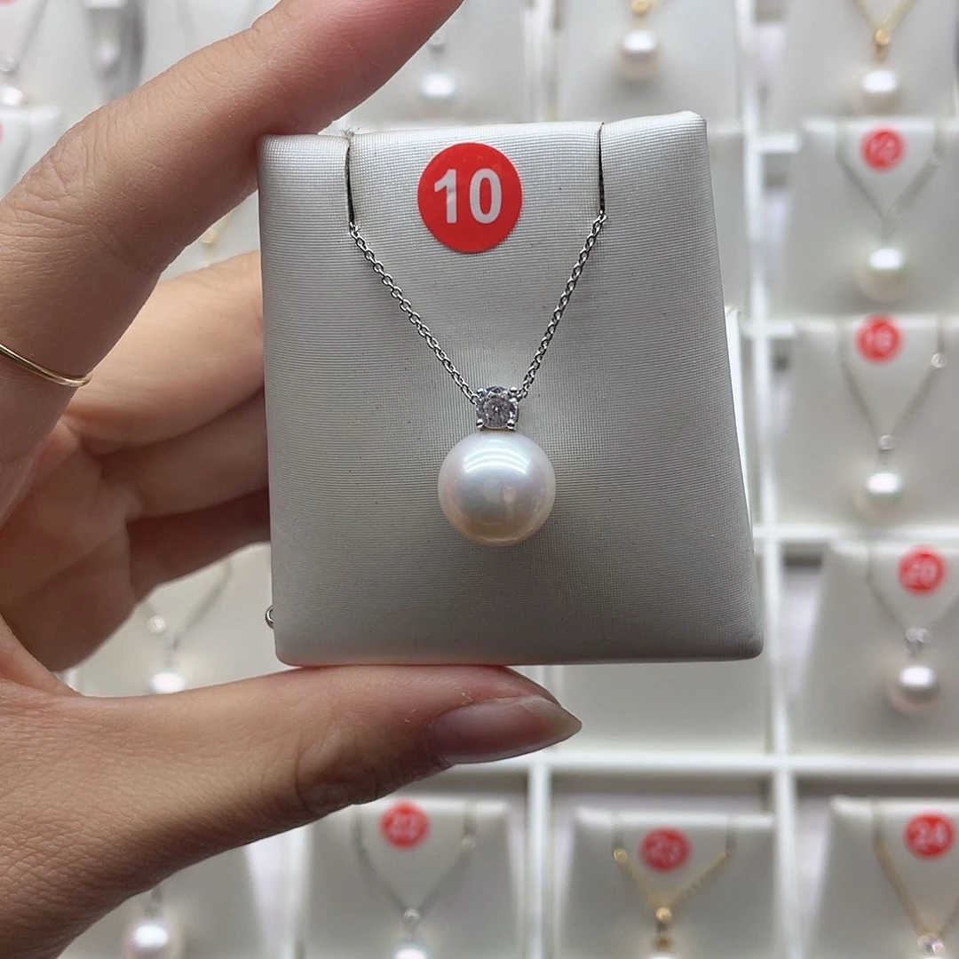 淡水珍珠颈饰银S925镶嵌