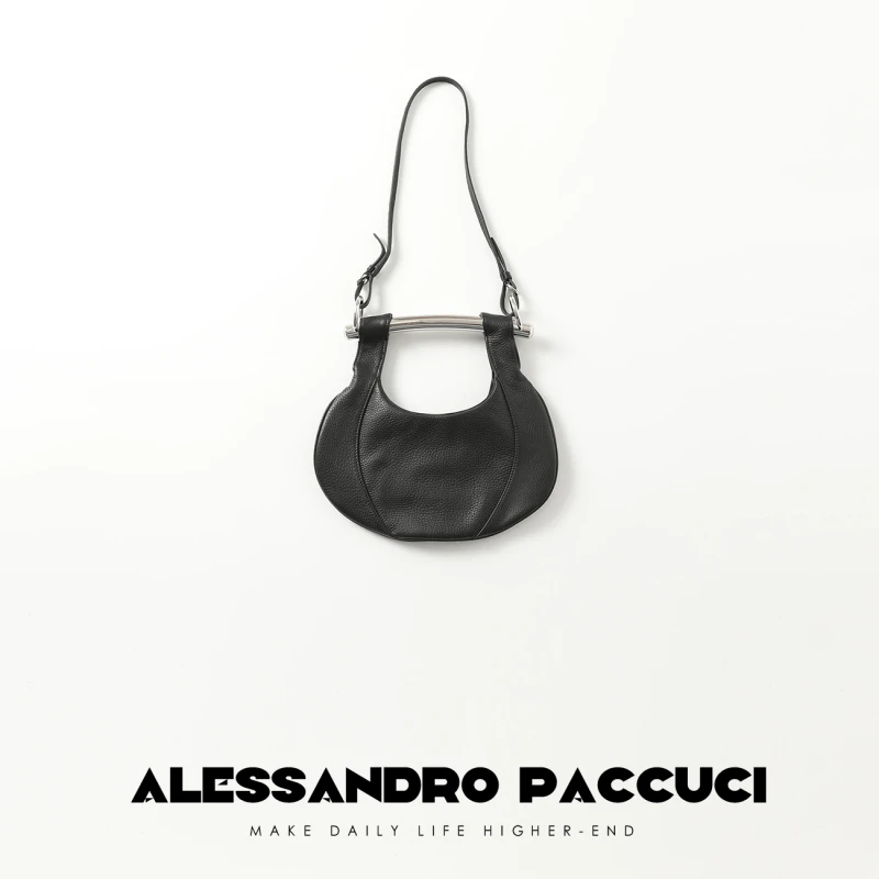 AP洛哥42072BT【岁月低语】头层牛皮黑色时尚气质百搭手提包