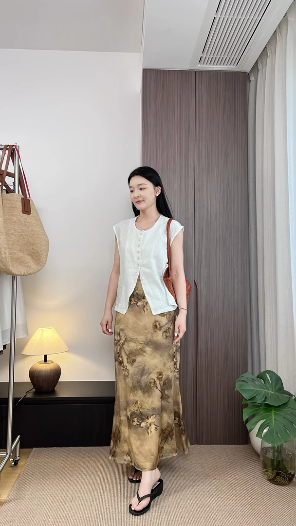 Aswee水墨风半裙