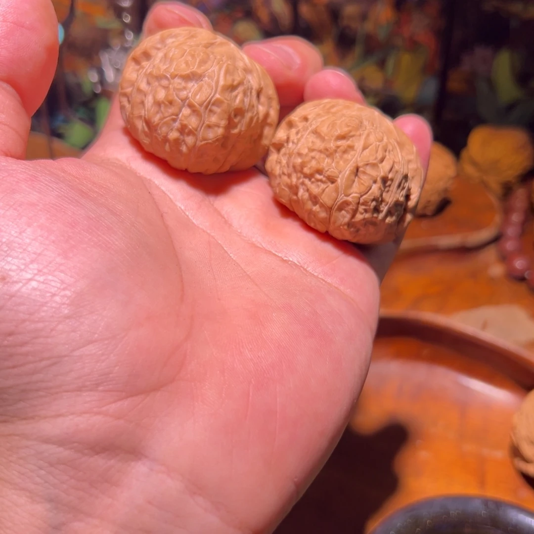 吊坠文玩核桃43全品南瓜墩，大荷叶底