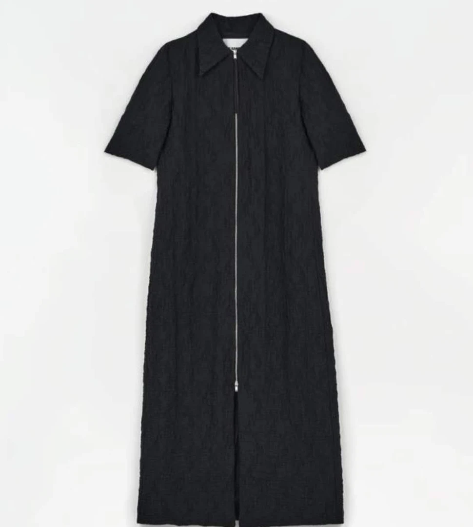 未使用  Jil Sander 拉链衬衣短袖连衣裙