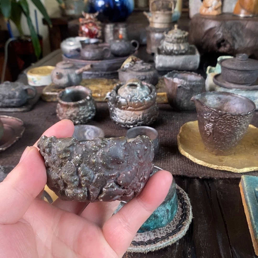 你***谁手工制作柴烧茶具