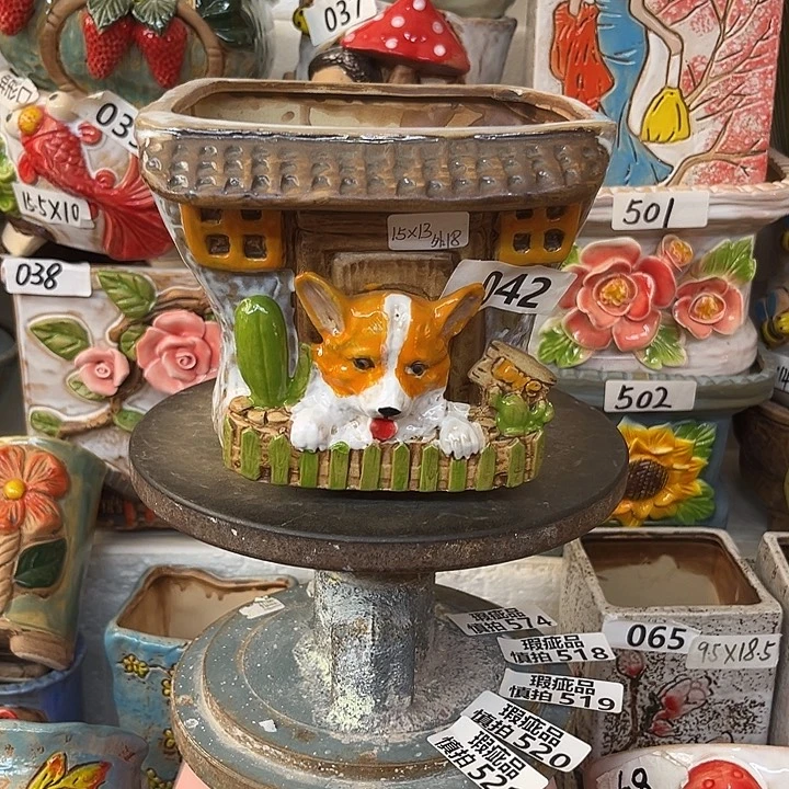 粗陶材质多肉花盆