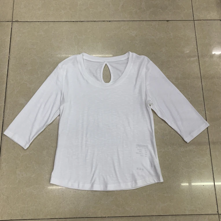 2025秋季新款时尚后镂空赛罗棉中袖透气T恤女上衣