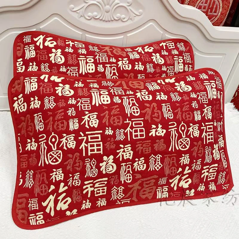 【2.4*2.5】六层纱布纯棉软席红色系红福