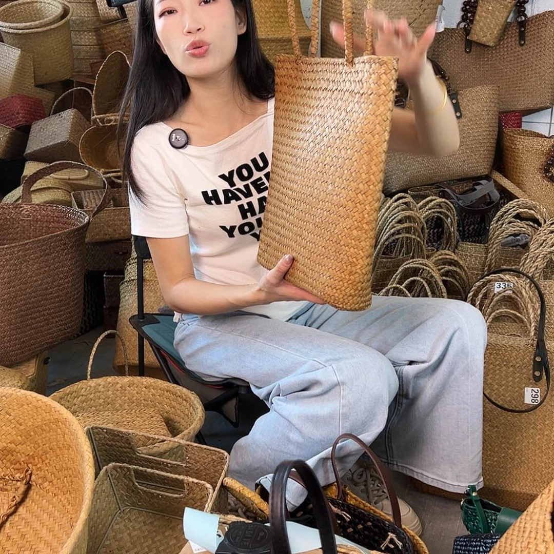编织带草编包/草编收纳盒微瑕疵