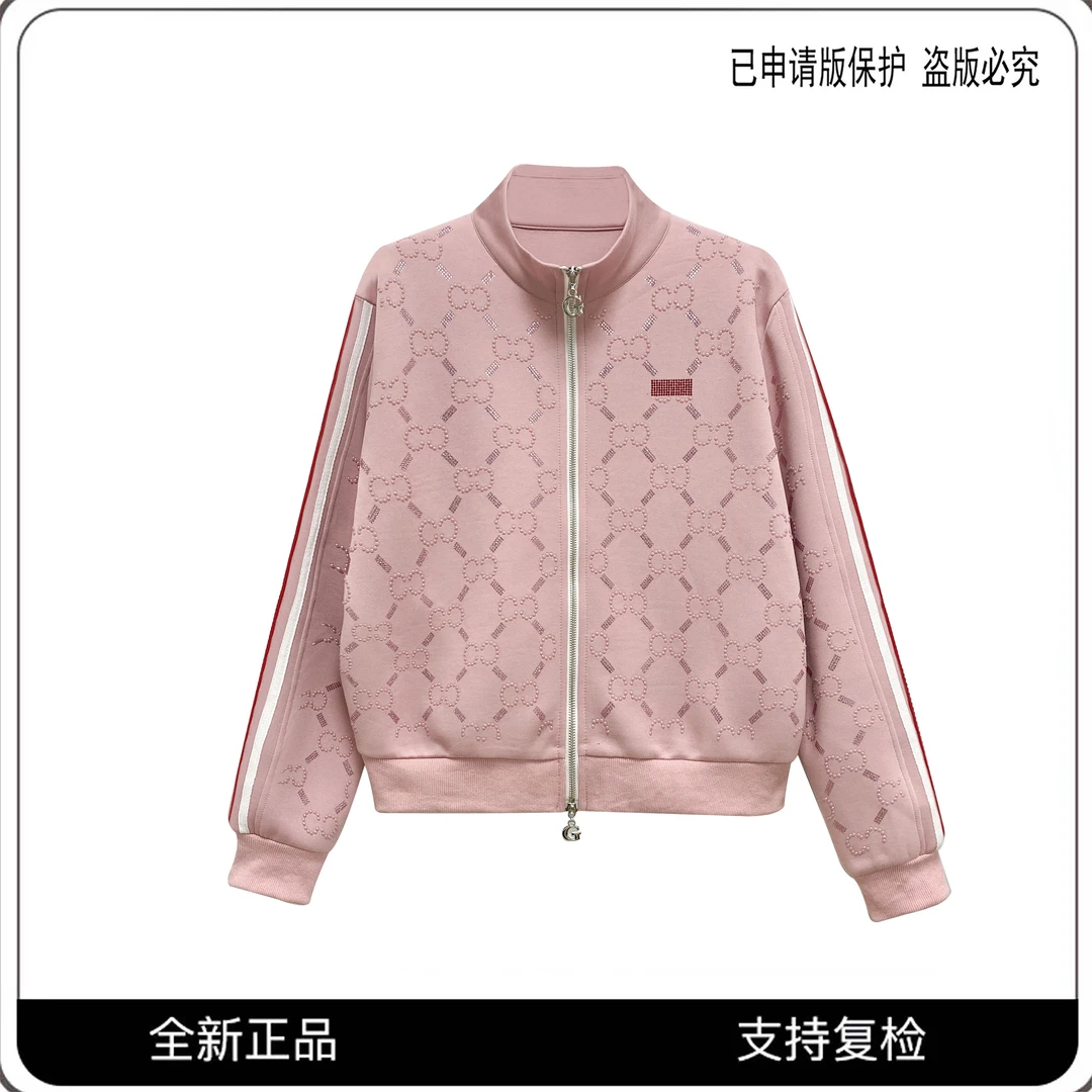 68186#CSIN高奢时尚甜粉潮流重工休闲外套2025秋设计师款气质上衣