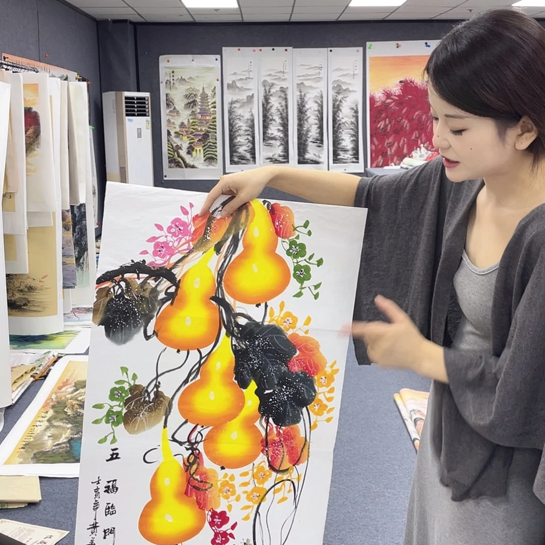 国画作品小姐姐放漏…