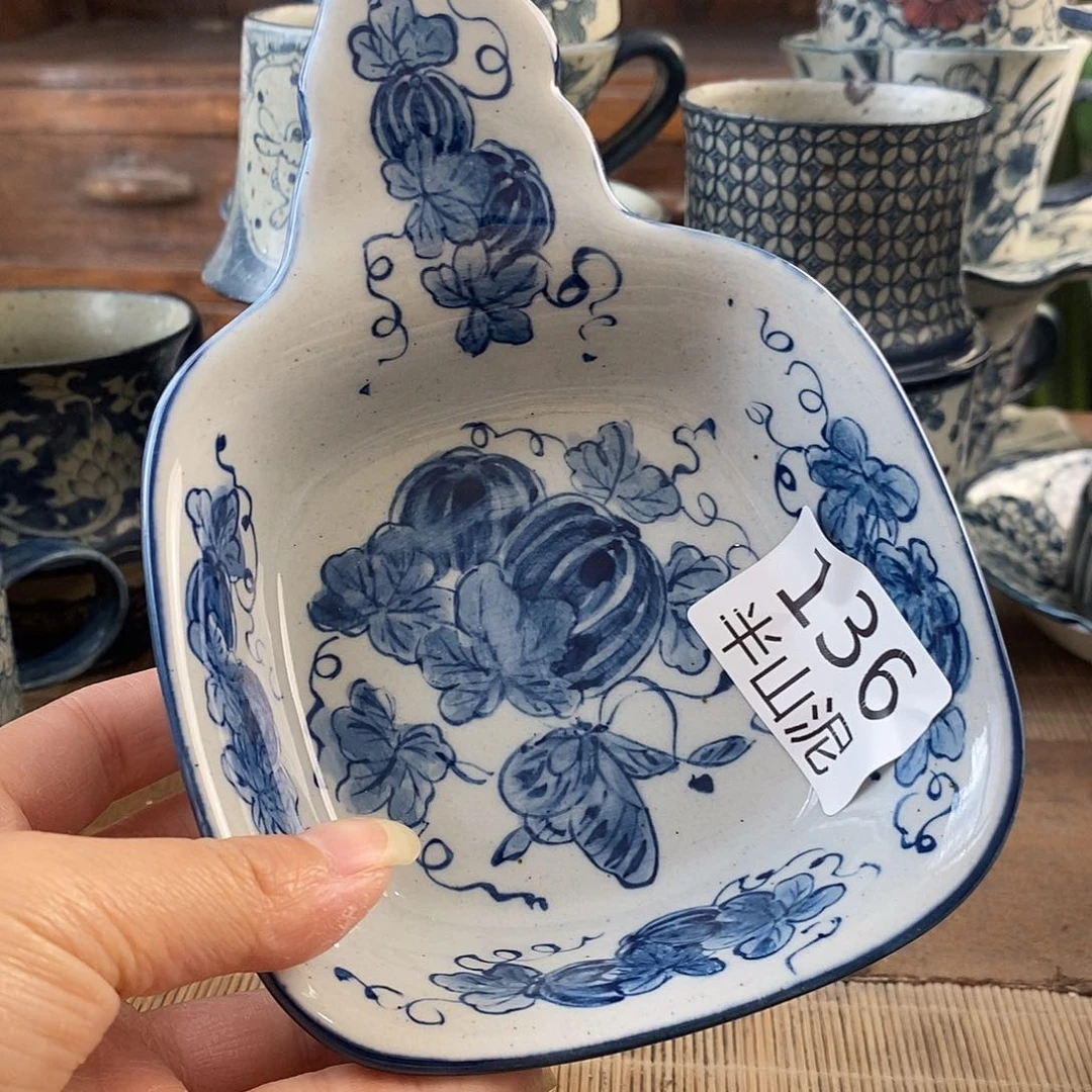 @***笙手工手绘青花高温陶瓷