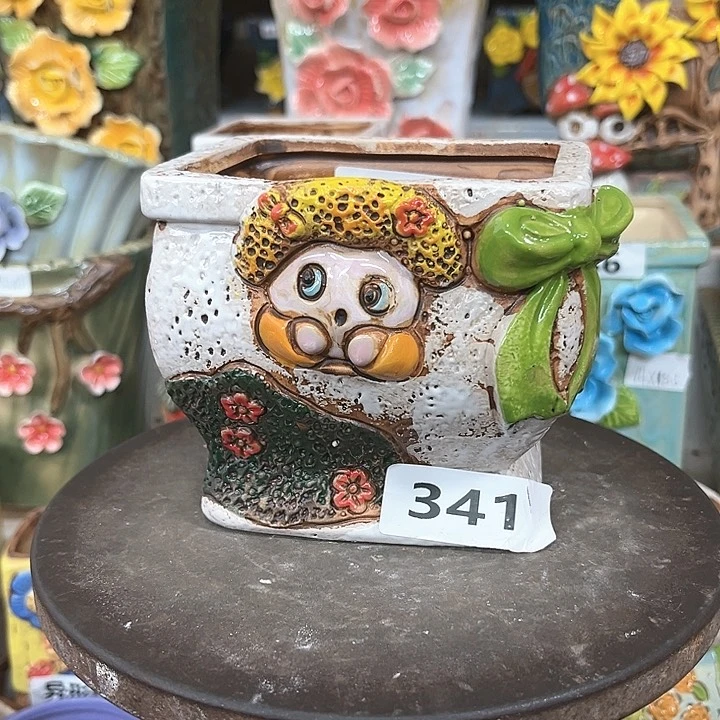 紫砂花盆粗陶材质多肉花盆