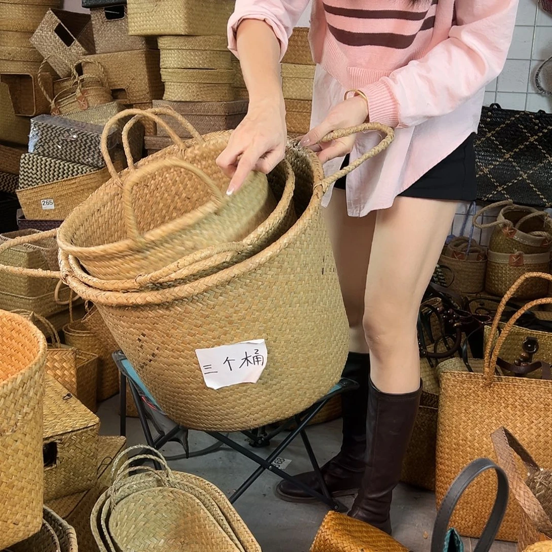 编织带草编包/草编收纳盒微瑕疵