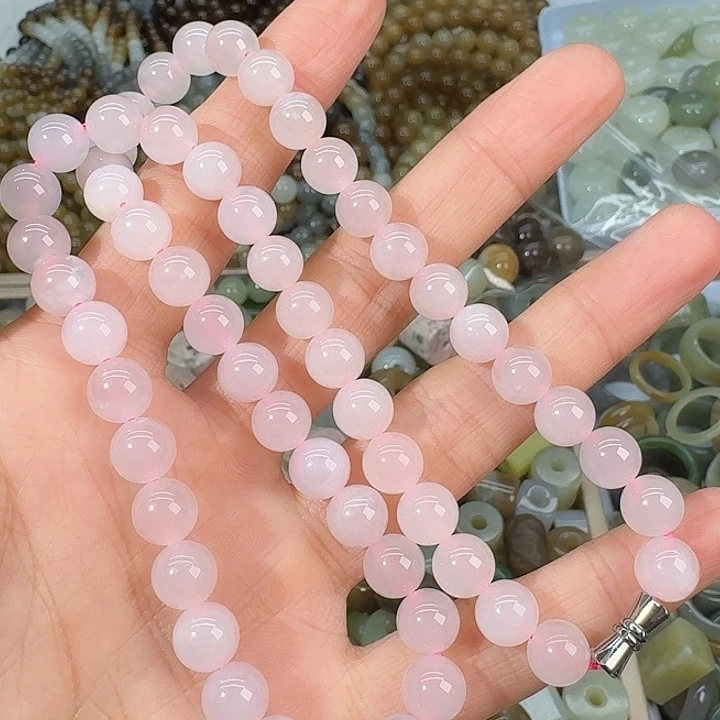 和田玉未镶嵌颈饰8mm