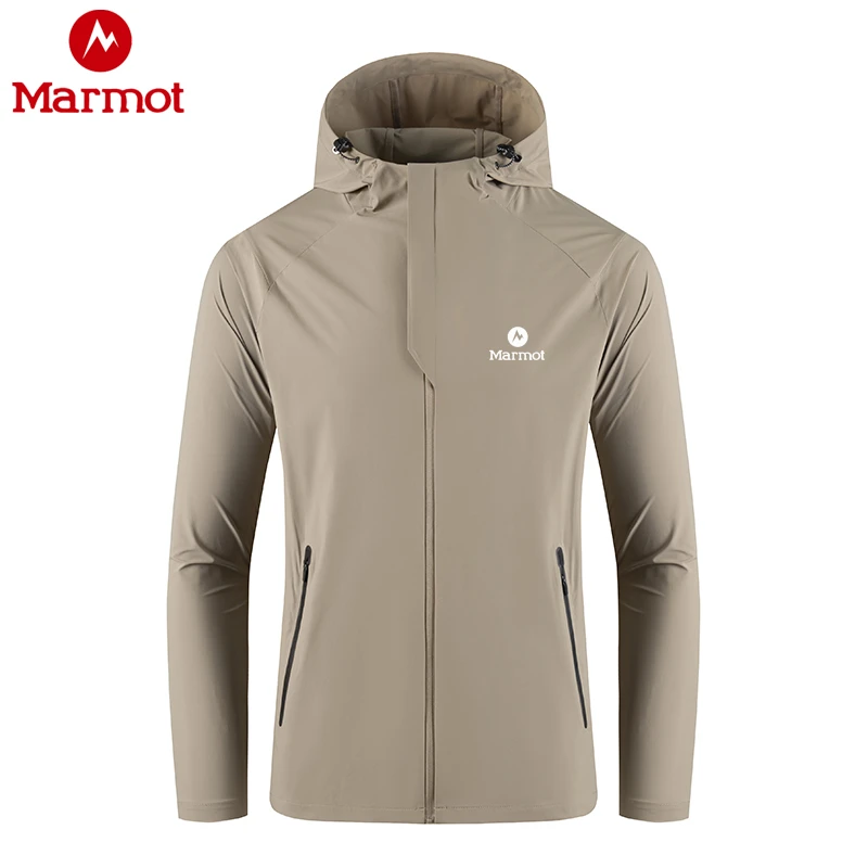 土拨鼠防晒衣男夏季薄款冰丝透气连帽皮肤衣户外防紫外线夹克外套