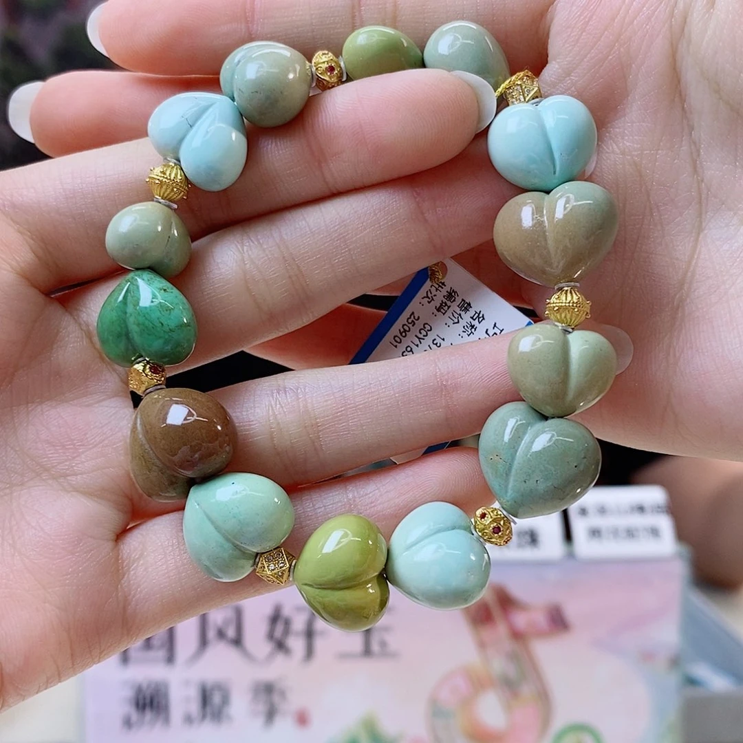 绿松石银S925镀金镶嵌珠宝奇石
