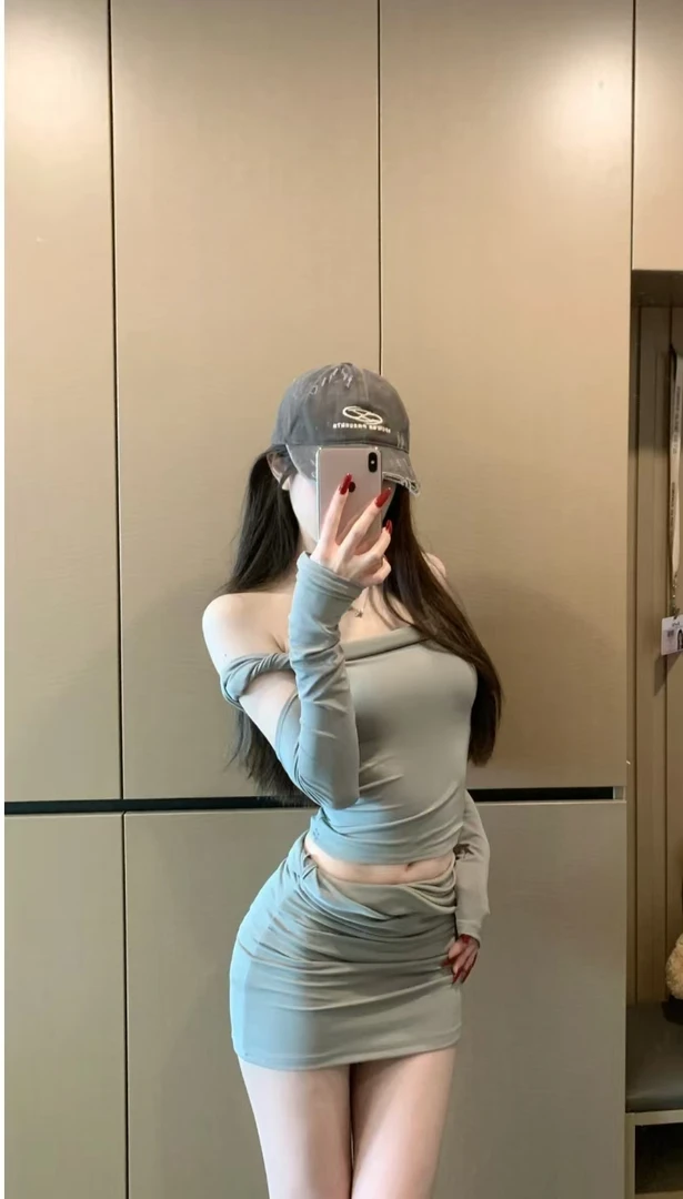 上衣短裙性感修身挂脖辣妹连衣裙吊带时尚套装套装